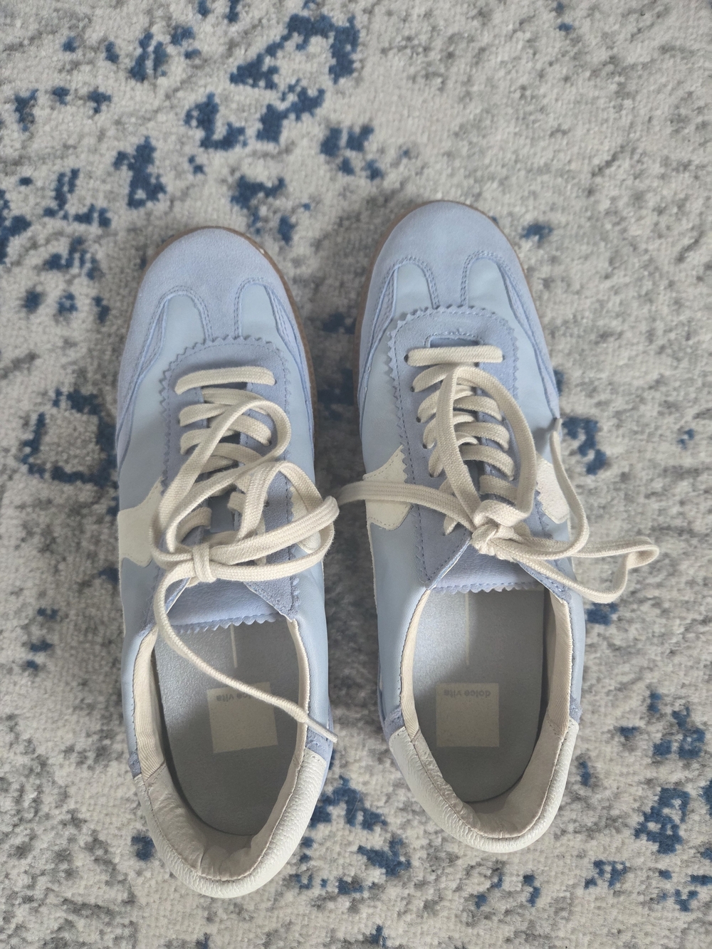Dolce Vita Light Blue Women's Casual Lace-Up Sneakers Size 10